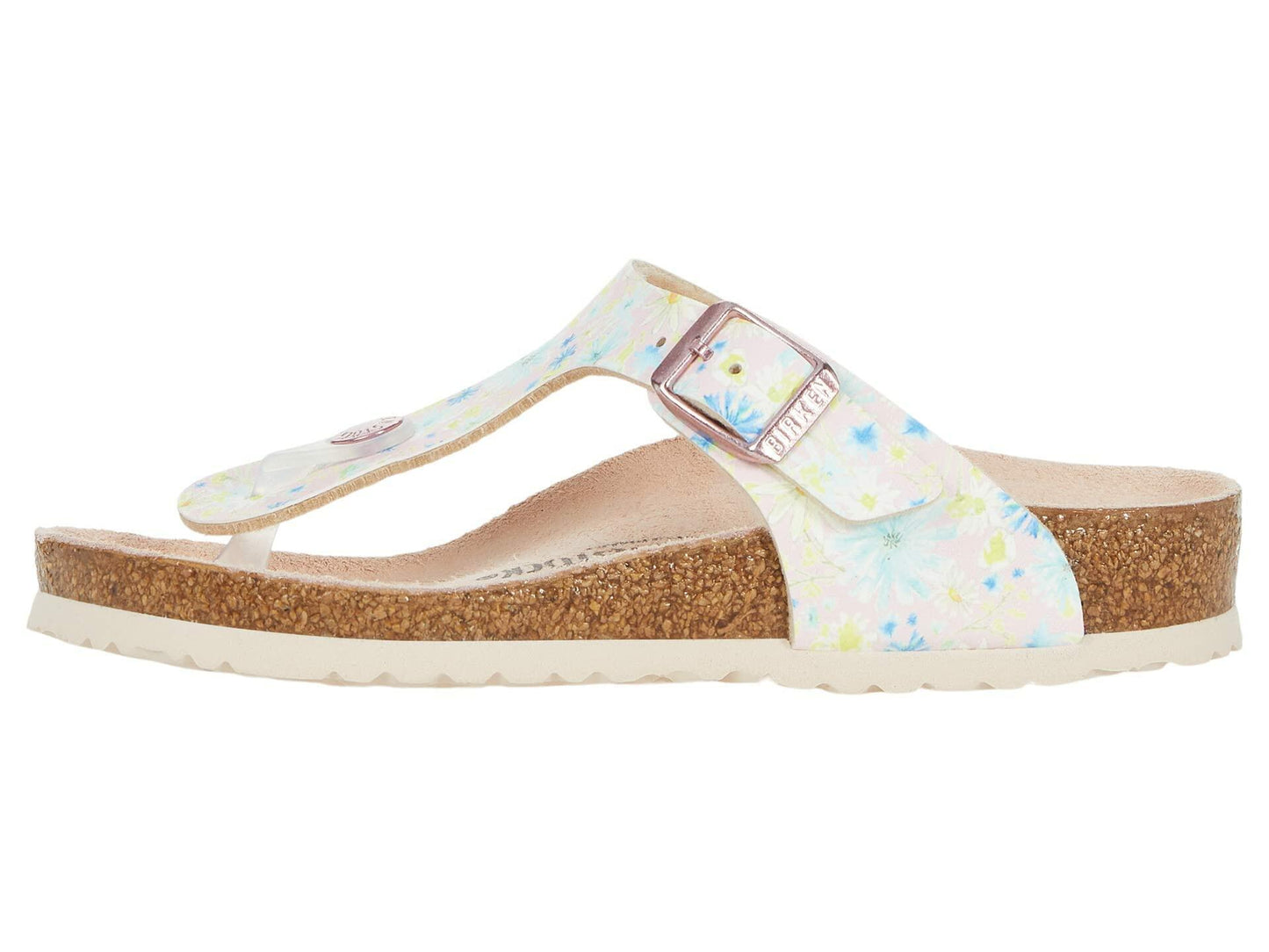 Birkenstock Girl's Gizeh Vegan (Little Kid/Big Kid) Summer Floral Light Rose Birko-Flor EU 30 (US 12-12.5 Little Kid) Narrow