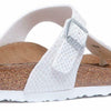 Birkenstock Womens Gizeh Magic Snake White Regular Fit Sandals Size 7