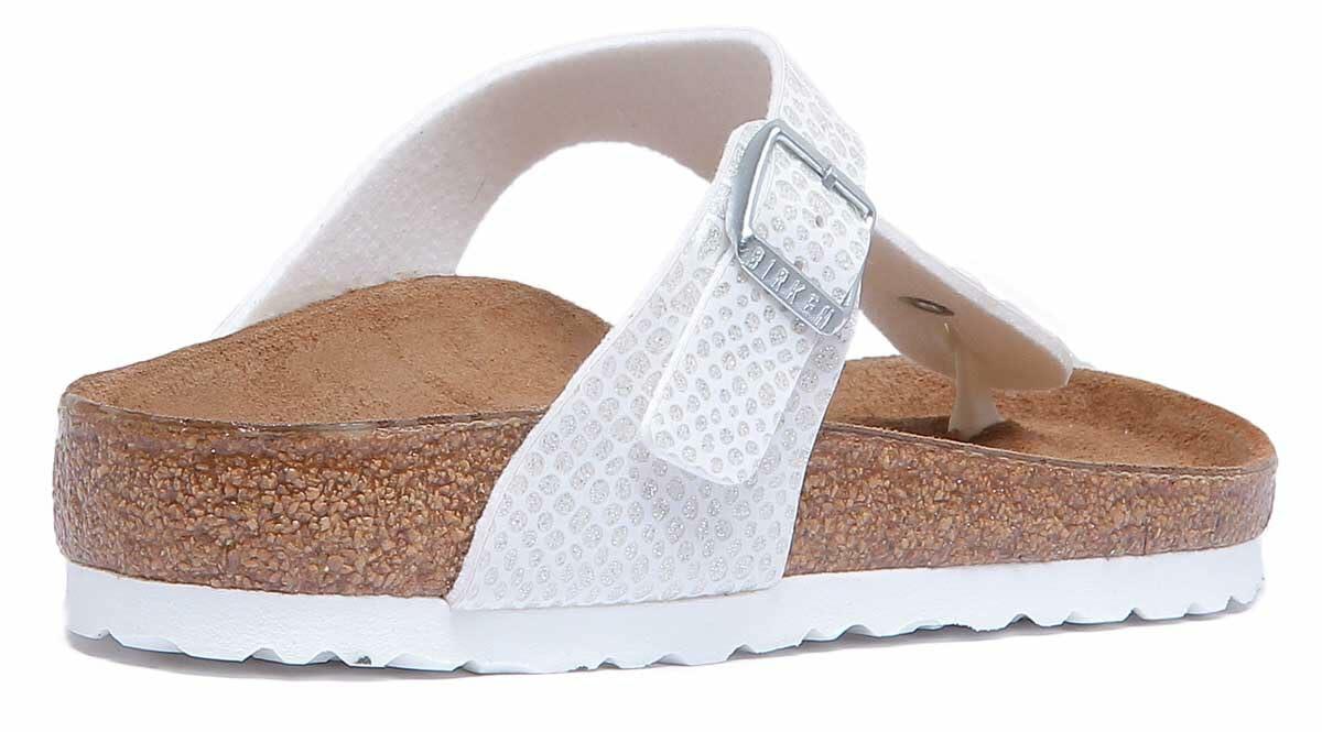Birkenstock Womens Gizeh Magic Snake White Regular Fit Sandals Size 7