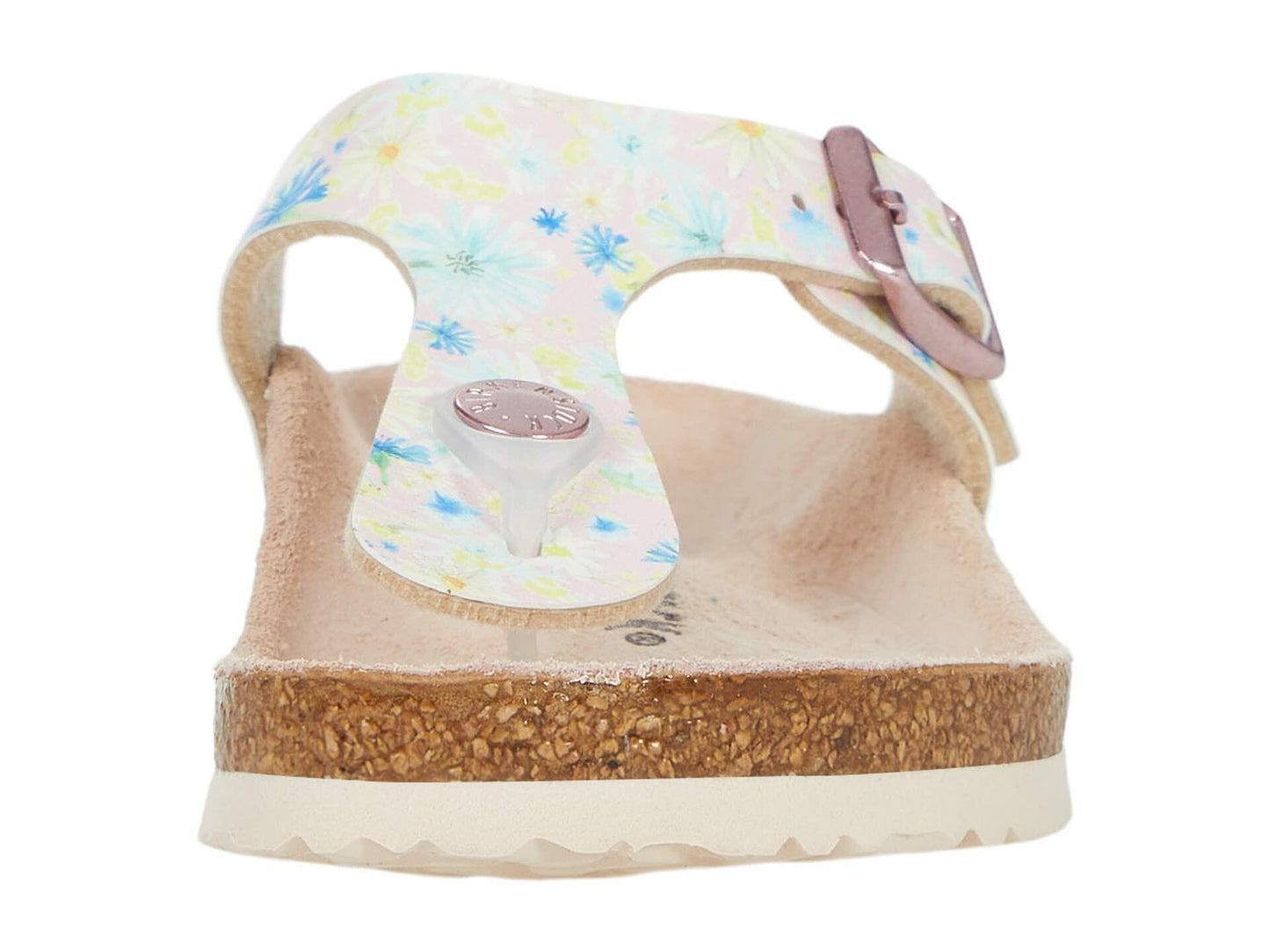 Birkenstock Girl's Gizeh Vegan (Little Kid/Big Kid) Summer Floral Light Rose Birko-Flor EU 31(US 13-13.5 Little Kid) Narrow