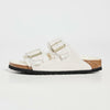 Birkenstock Women's Arizona Shearling Sandals, Antique White/Antique White, 5-5.5 Medium US