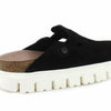 Birkenstock Womens Boston Chunky Platform Clog, Black Suede, Size 39 N EU (8-8.5 N US Women)