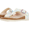 Birkenstock Girl's Gizeh Vegan (Little Kid/Big Kid) Summer Floral Light Rose Birko-Flor EU 31(US 13-13.5 Little Kid) Narrow