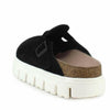 Birkenstock Womens Boston Chunky Platform Clog, Black Suede, Size 39 N EU (8-8.5 N US Women)