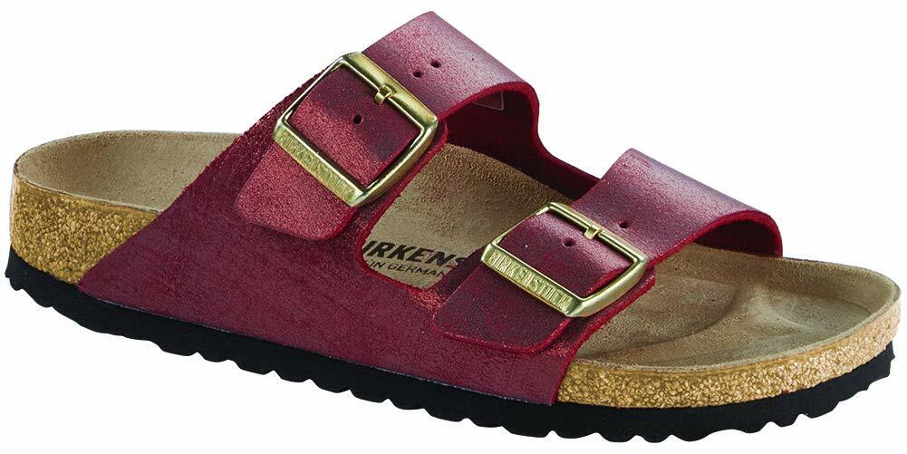 Birkenstock Women's Arizona Wash Metalic Port 36 N
