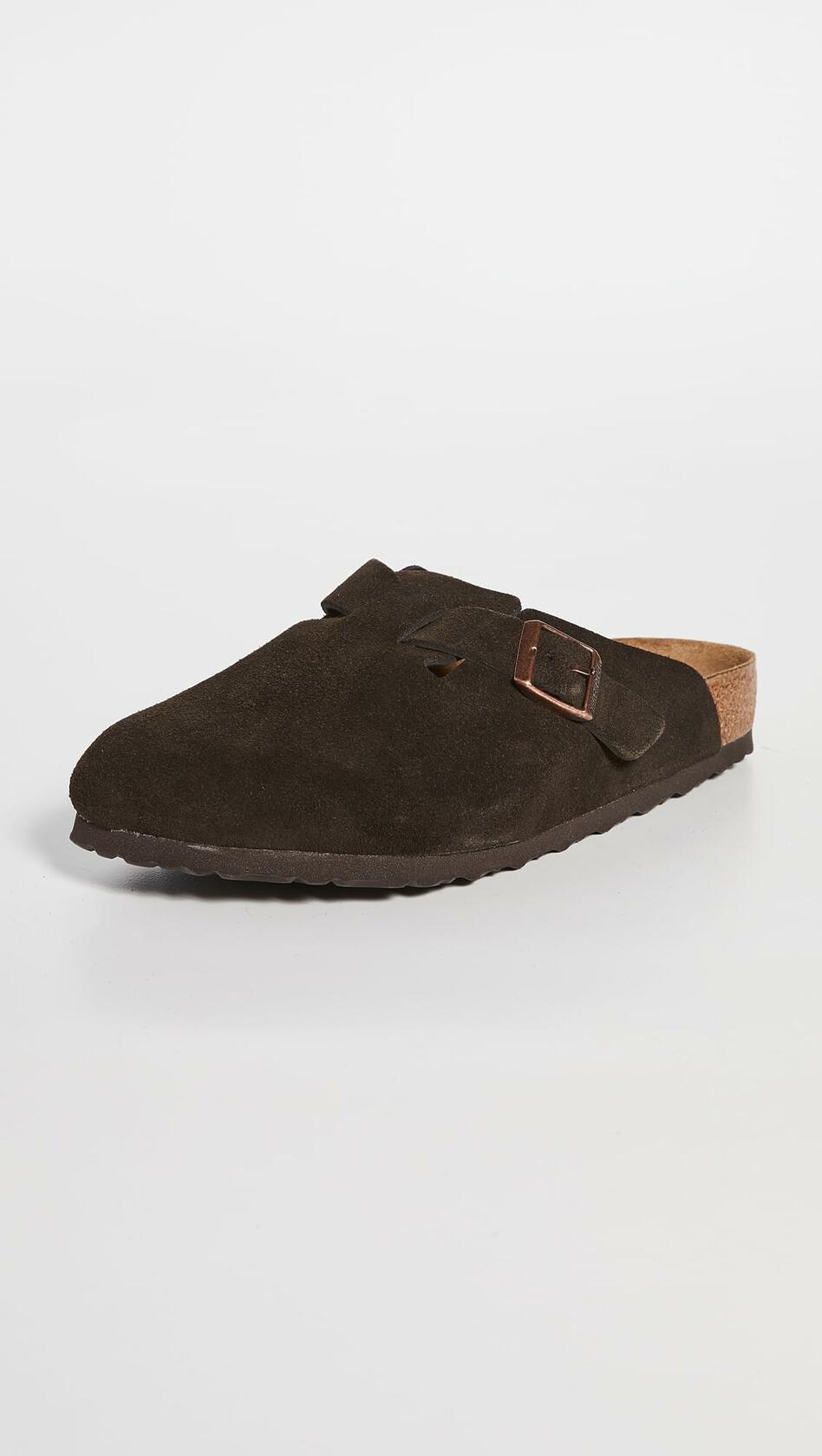 Birkenstock Boston Clog,Mocha Suede,46 N EU