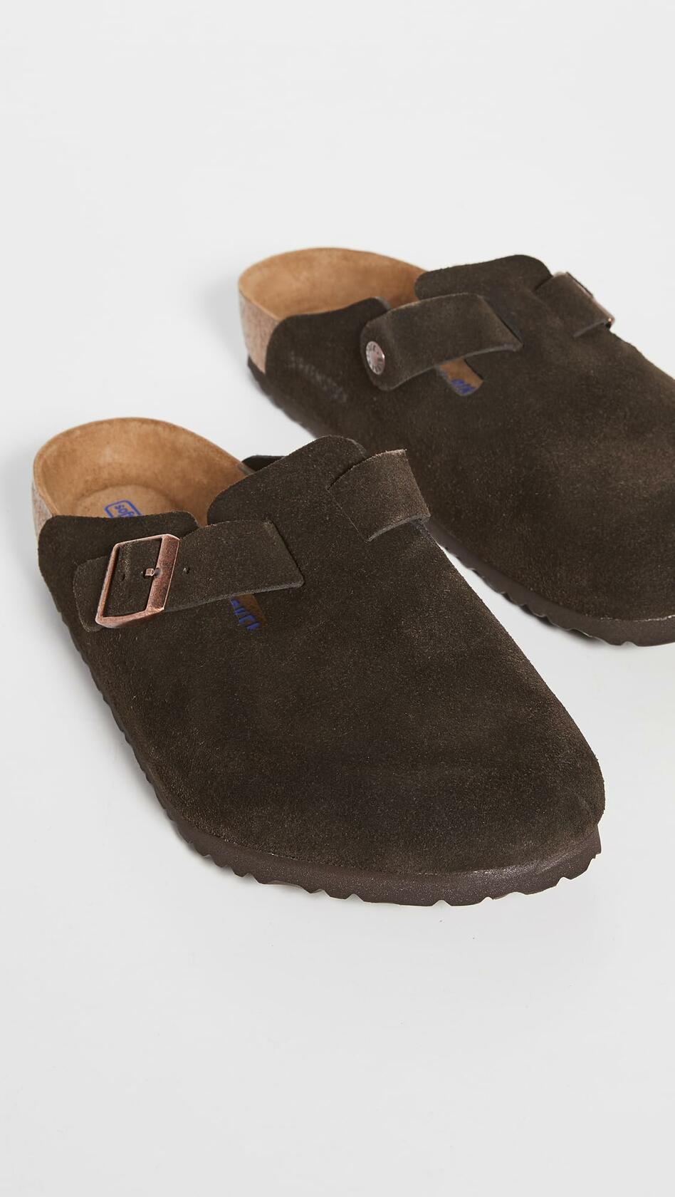 Birkenstock Boston Clog,Mocha Suede,46 N EU