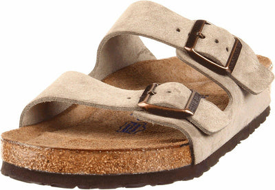 BIRKENSTOCK Arizona Soft Footbed Suede Narrow Sandal - Women's Taupe Suede, 39.0