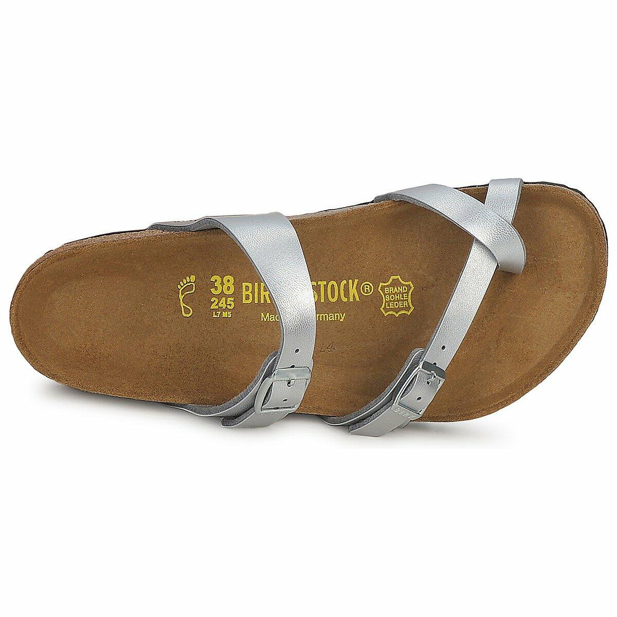 Birkenstock Women's Flip Flop Sandals, Silver Silber, 7.5 UK
