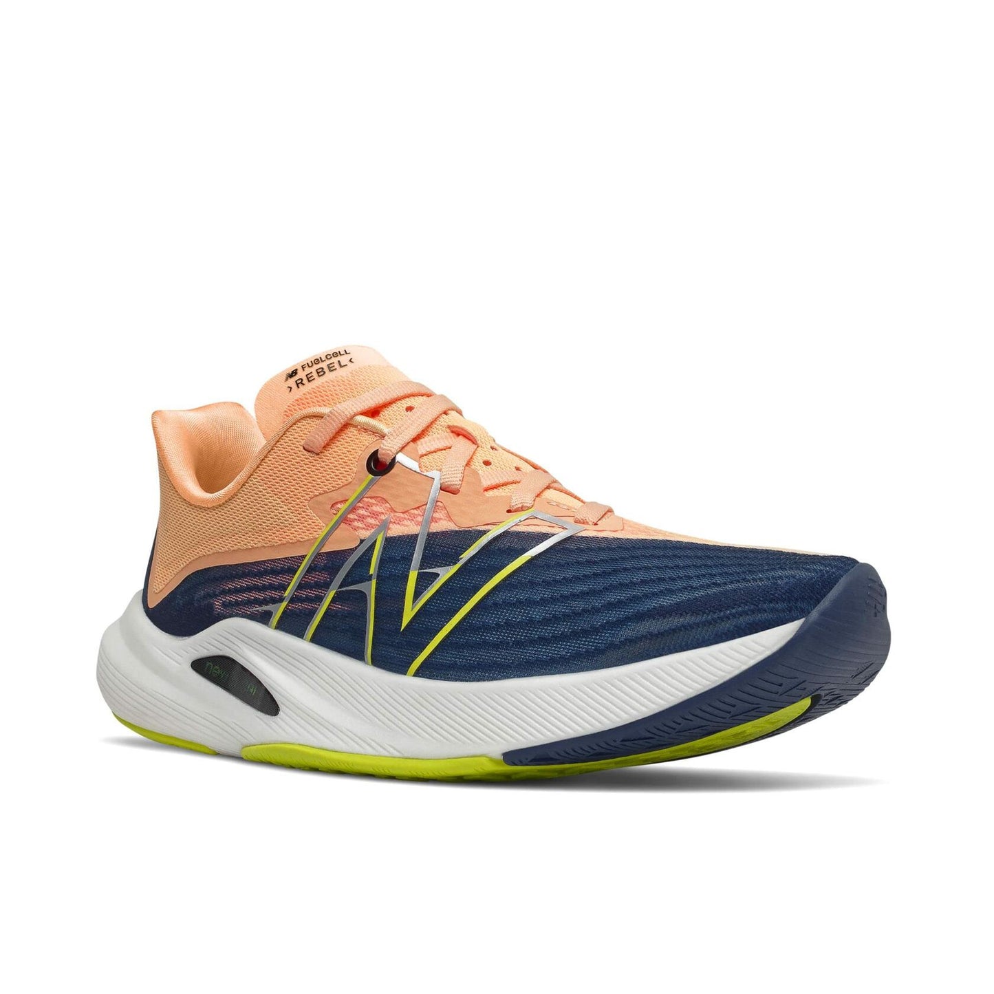 New Balance Women's FuelCell Rebel v2, Size: 7 Width: D Color: Night Tide/Light Mango