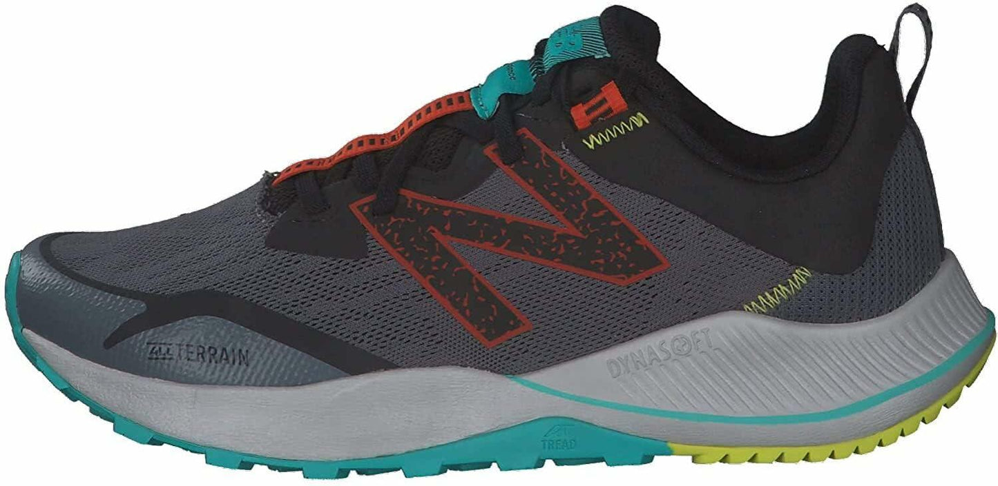 New Balance Men's Dynasoft Nitrel V4 Trail Running Shoe, Lead/Sulphur Yellow, 9.5