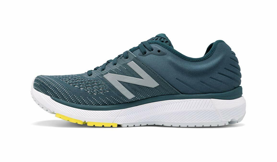 New Balance Men's 860v10 Running Shoes (12 Wide, Supercell with Orion Blue & Sulphur Yellow)