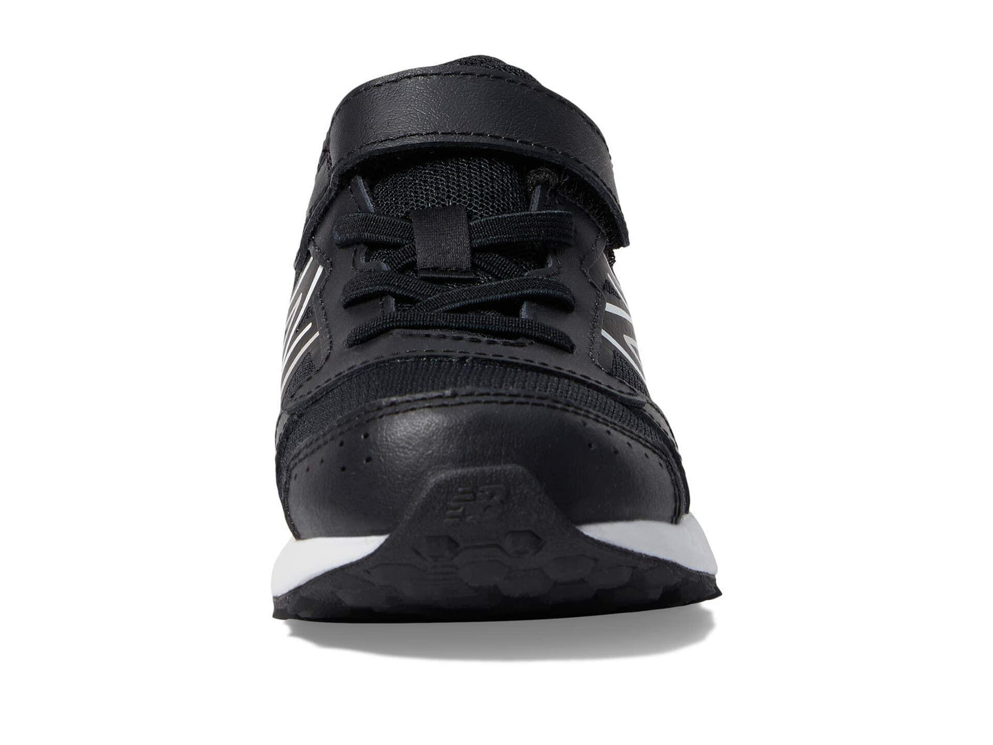 New Balance Kids Fresh Foam 650 V1 Bungee Lace with Top Strap Running Shoe, Black/Metallic Silver/White, 8 M Toddler (1-4 Years)
