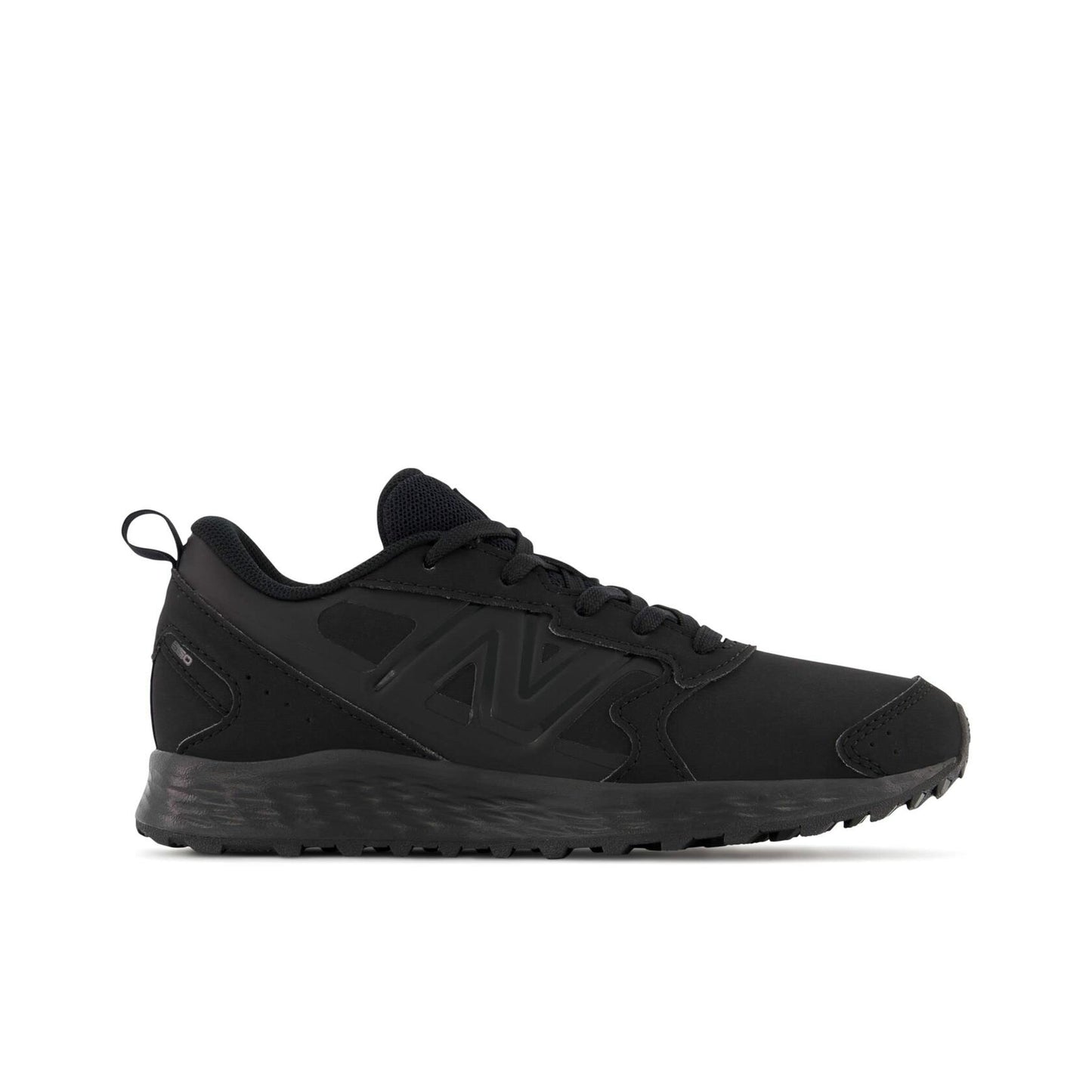 New Balance® Fresh Foam 650v1 Shoes for Kids – Synthetic Upper – Textile Lining and Insole – Lace-Up Closure Black/Black 6 Big Kid XW