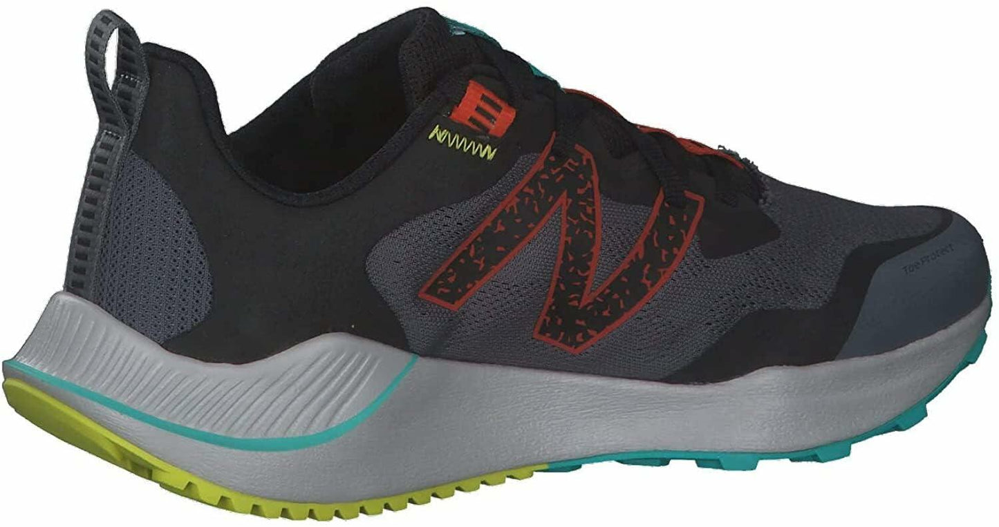 New Balance Men's Dynasoft Nitrel V4 Trail Running Shoe, Lead/Sulphur Yellow, 9.5