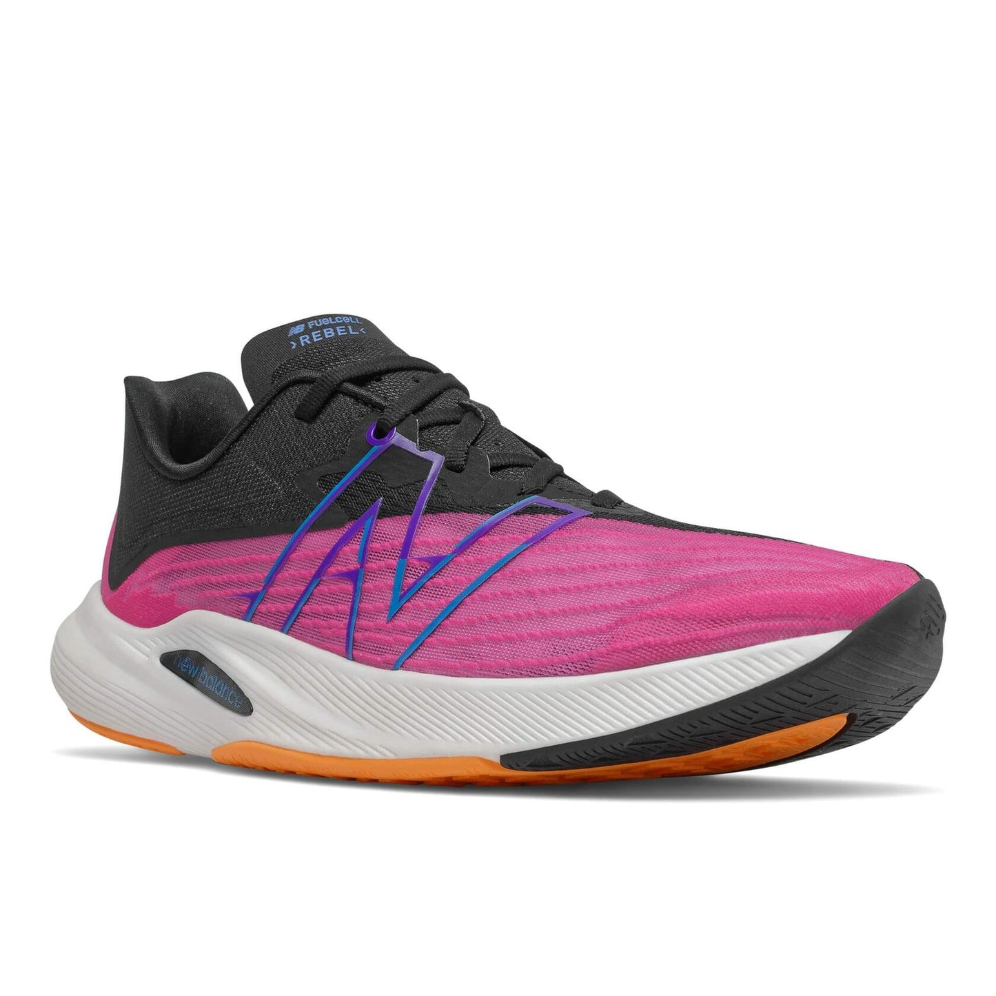 New Balance Men's FuelCell Rebel V2 Speed Running Shoe, Pink Glo/Black, 12 Wide