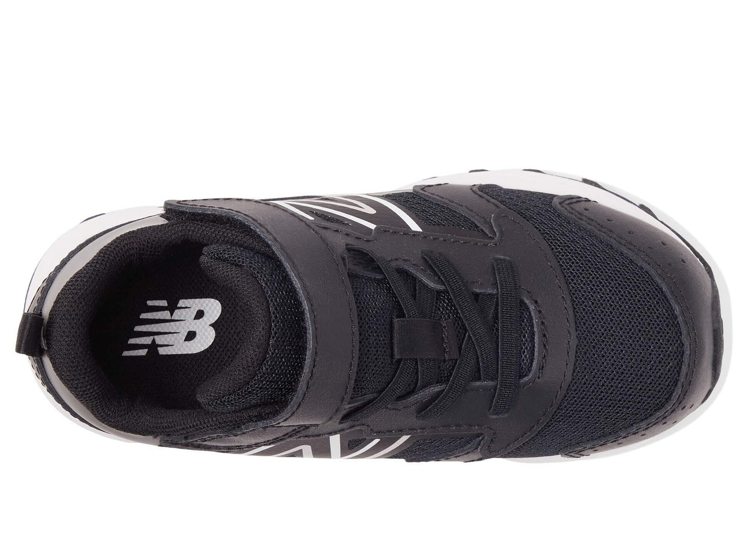 New Balance Kids Fresh Foam 650 V1 Bungee Lace with Top Strap Running Shoe, Black/Metallic Silver/White, 8 M Toddler (1-4 Years)