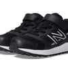 New Balance Kids Fresh Foam 650 V1 Bungee Lace with Top Strap Running Shoe, Black/Metallic Silver/White, 8 M Toddler (1-4 Years)