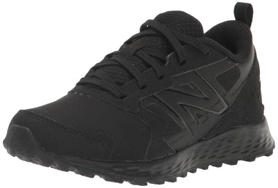 New Balance® Fresh Foam 650v1 Shoes for Kids – Synthetic Upper – Textile Lining and Insole – Lace-Up Closure Black/Black 6 Big Kid XW