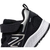 New Balance Kids Fresh Foam 650 V1 Bungee Lace with Top Strap Running Shoe, Black/Metallic Silver/White, 8 M Toddler (1-4 Years)