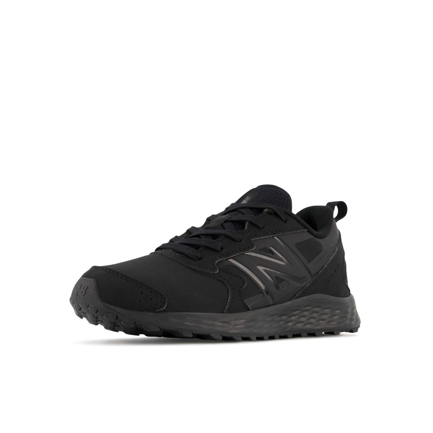 New Balance® Fresh Foam 650v1 Shoes for Kids – Synthetic Upper – Textile Lining and Insole – Lace-Up Closure Black/Black 6 Big Kid XW