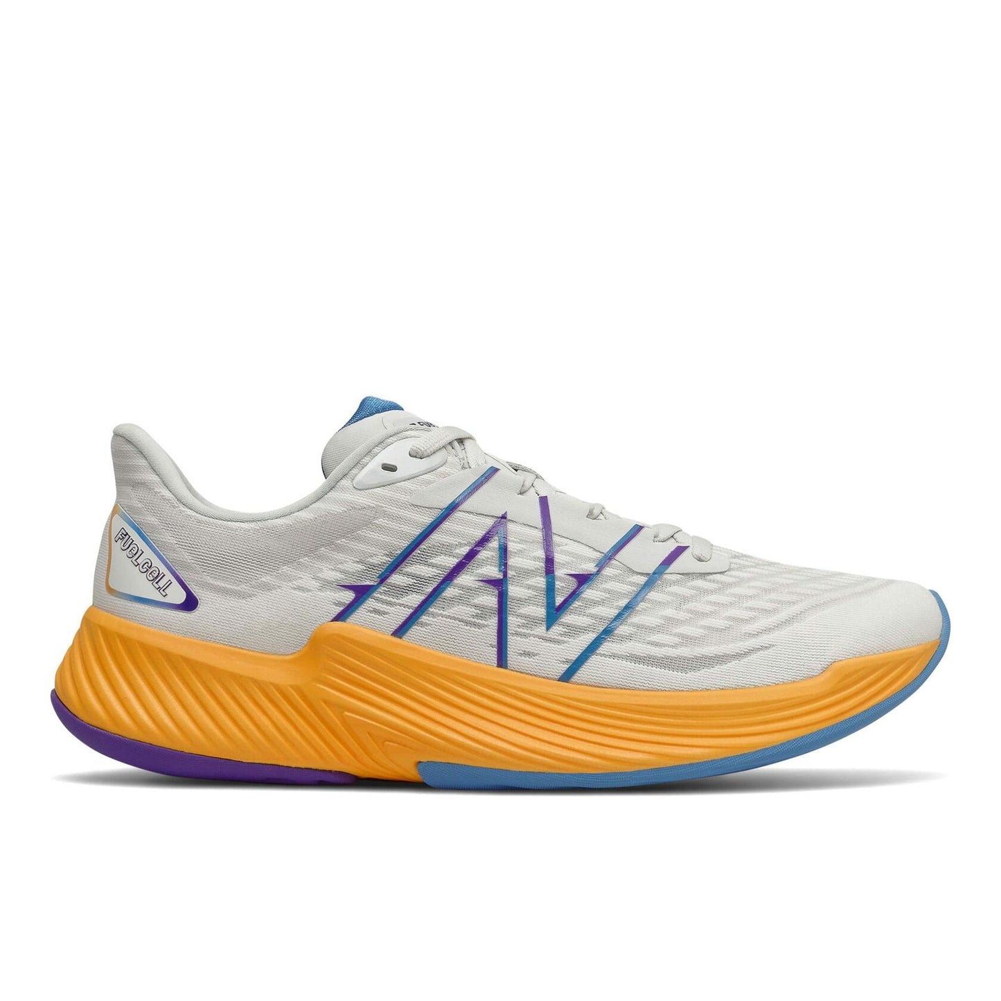 New Balance Men's FuelCell PrismV2 Running Shoe, White/Impulse, 13 Wide