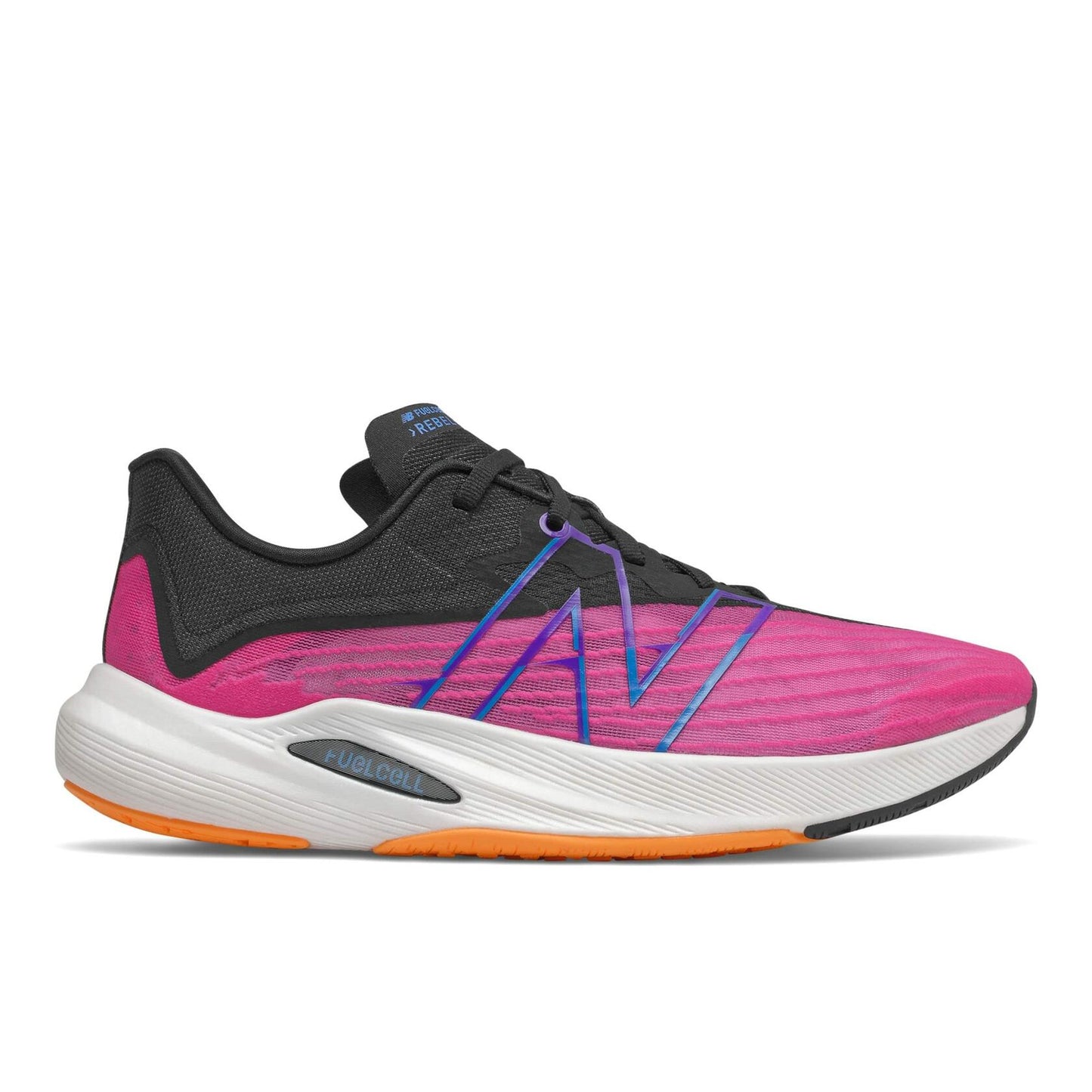 New Balance Men's FuelCell Rebel V2 Speed Running Shoe, Pink Glo/Black, 12 Wide