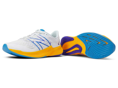 New Balance Men's FuelCell PrismV2 Running Shoe, White/Impulse, 13 Wide