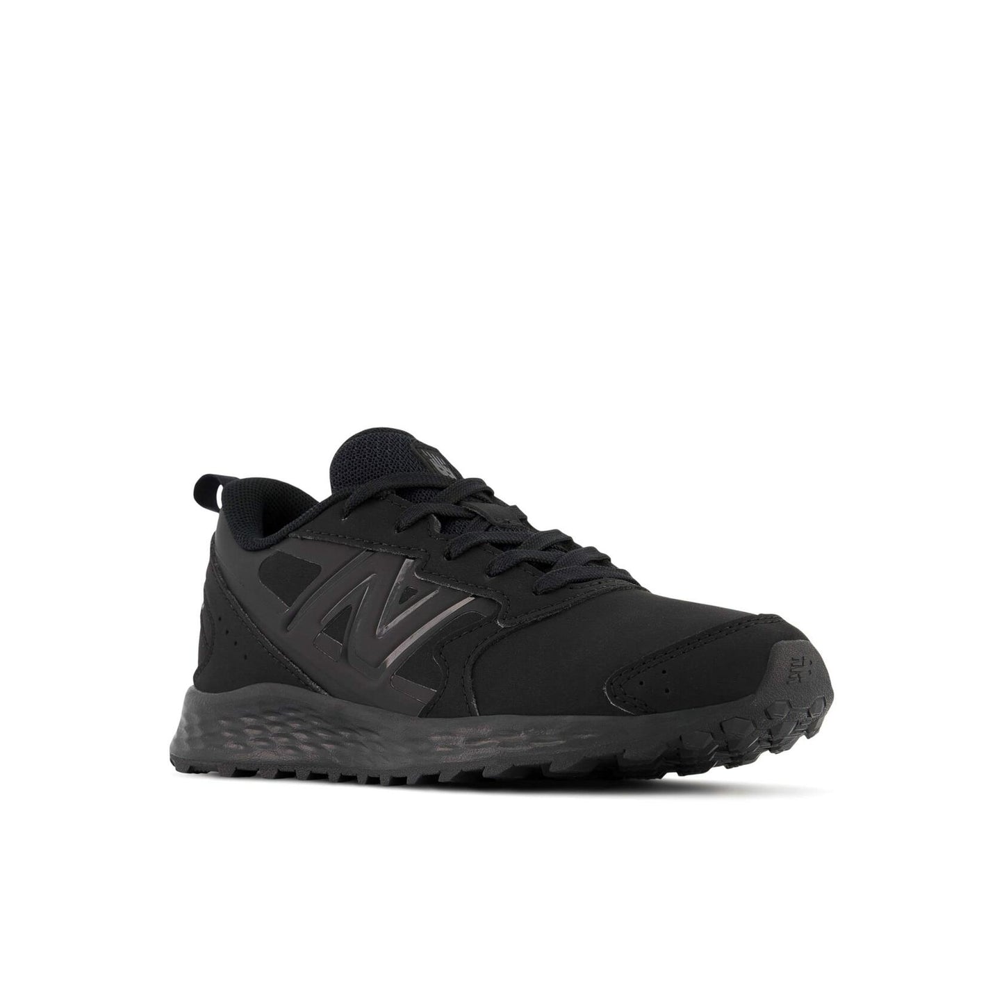 New Balance® Fresh Foam 650v1 Shoes for Kids – Synthetic Upper – Textile Lining and Insole – Lace-Up Closure Black/Black 6 Big Kid XW