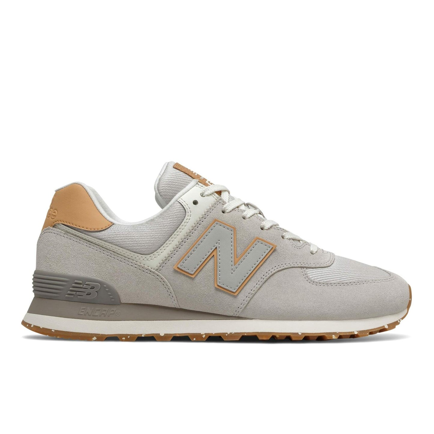 New Balance Mens Faux Suede Lace Up Casual Shoes Gray 10 Medium (D)