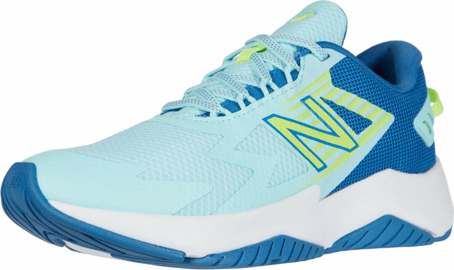 New Balance Girl's, Rave Run v1 Sneaker - Little Kid & Big Kid Light Blue