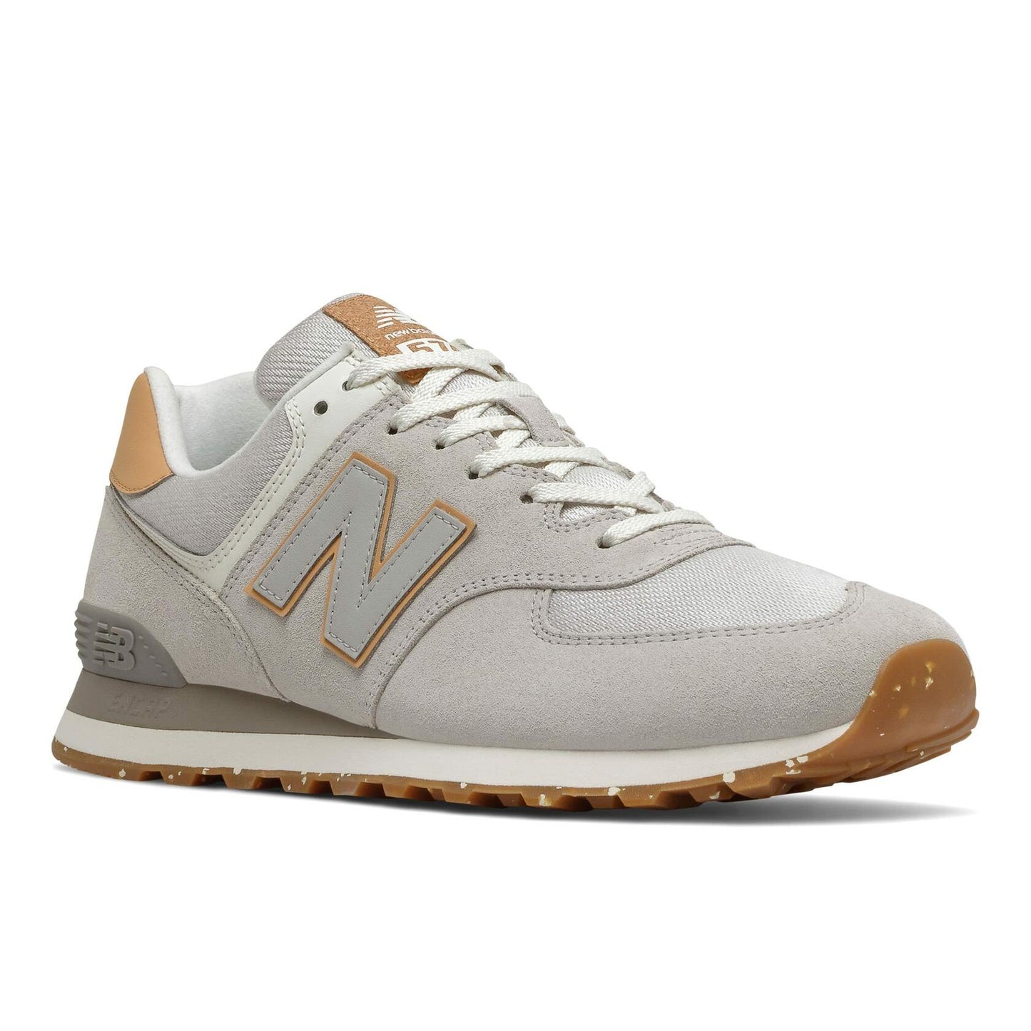 New Balance Mens Faux Suede Lace Up Casual Shoes Gray 10 Medium (D)