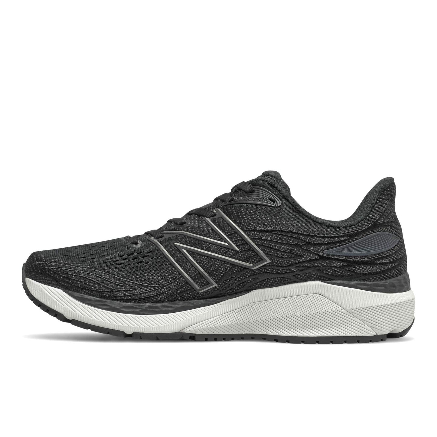 New Balance Men's Fresh Foam X 860 V12 Running Shoe, Black/White, 16 W