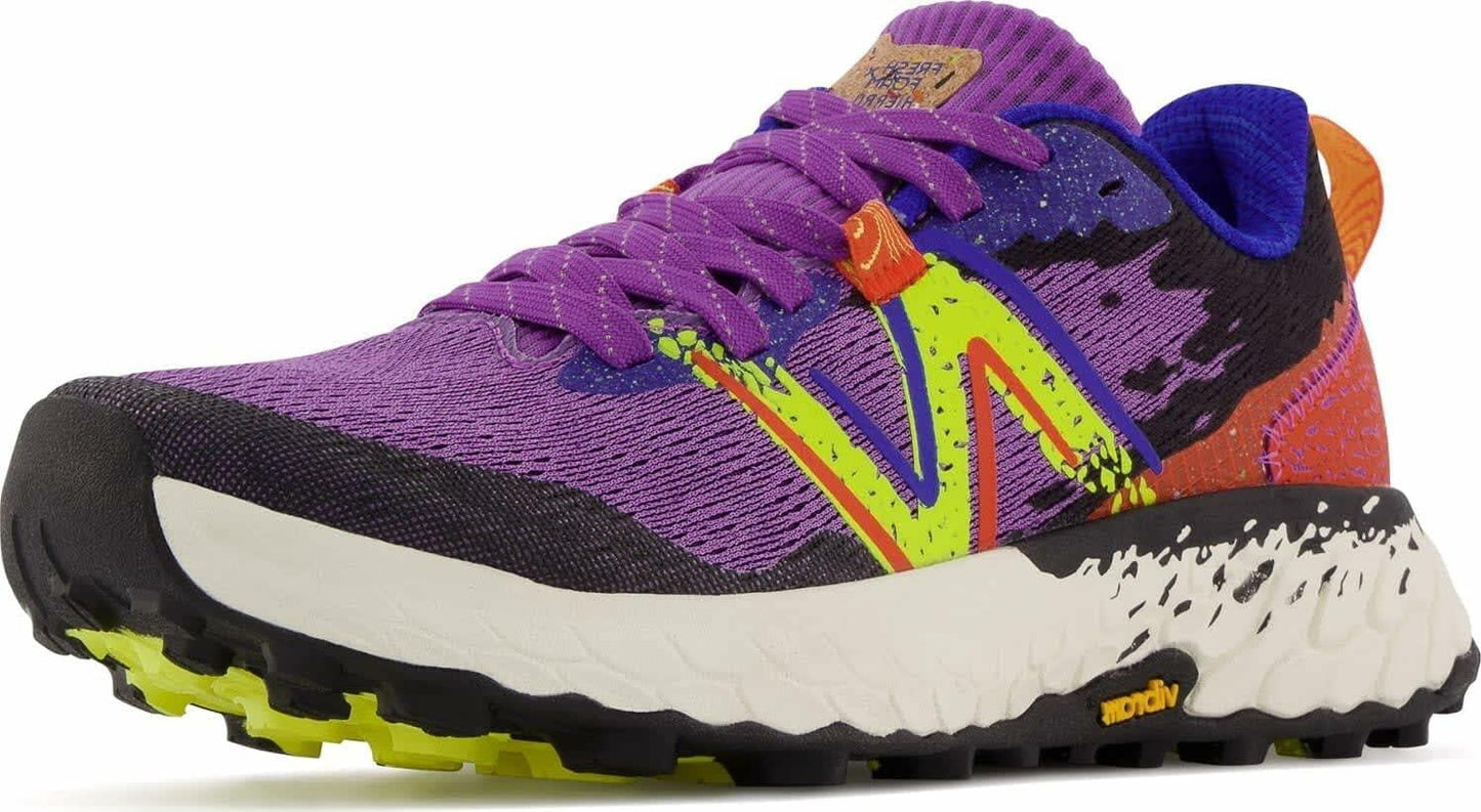 New Balance Women's Fresh Foam X Hierro v7, Size: 10.5 Width: B Color: Mystic Purple/Poppy/Lemonade