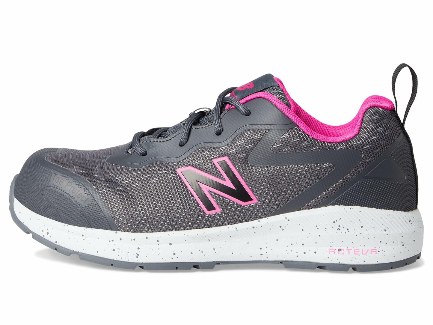 New Balance Logic Composite Toe Women's Industrial Work Shoes, Grey/Pink, Size 8.5, Wide, Comfortable & Lightweight Work Shoes for Women, Electric Hazard, Puncture & Slip Resistant