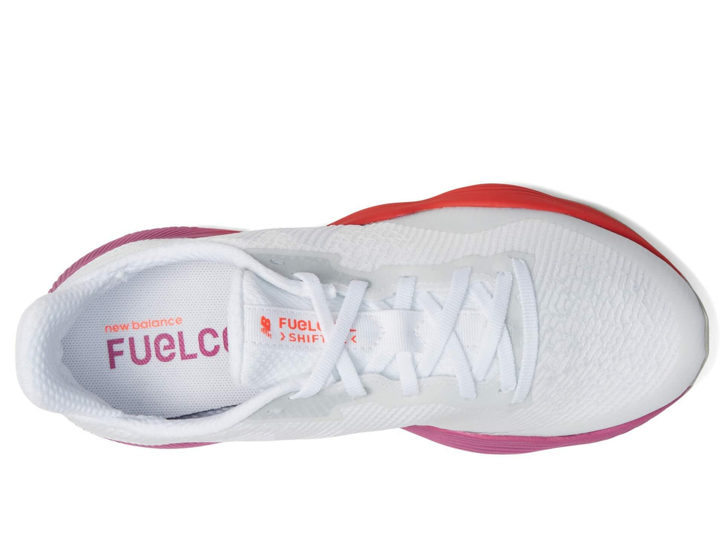 New Balance Women's FuelCell Shift Tr V1 Cross Trainer, White/Magenta Pop/Electric Red, 12