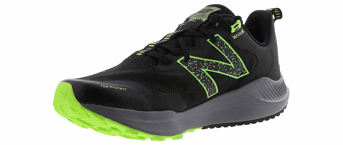 New Balance Men's Nitrel V4 Black/Lime Running Shoe 13 XW US