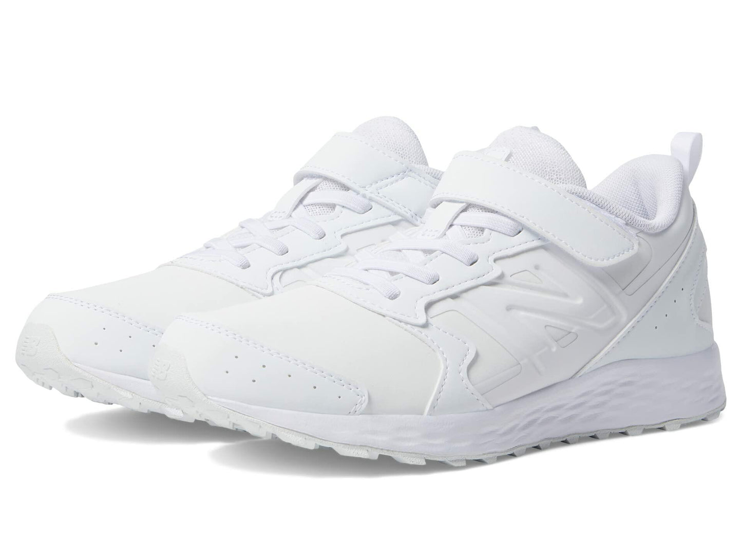 New Balance® Kids Fresh Foam 650v1 Bungee Lace with Top Strap Shoes for Kids – Comfortable Padding White/White 6.5 Big Kid XW