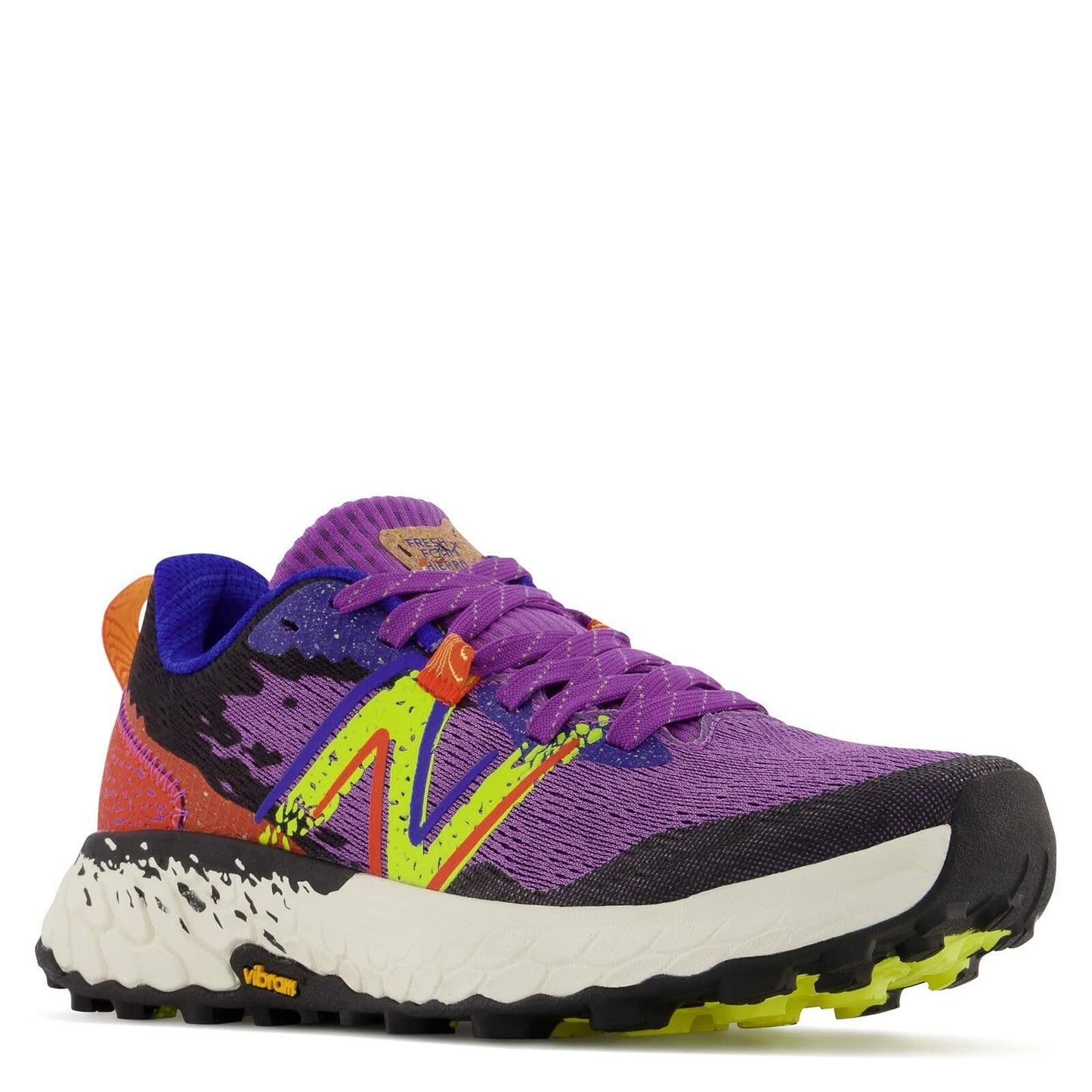 New Balance Women's Fresh Foam X Hierro v7, Size: 10.5 Width: B Color: Mystic Purple/Poppy/Lemonade