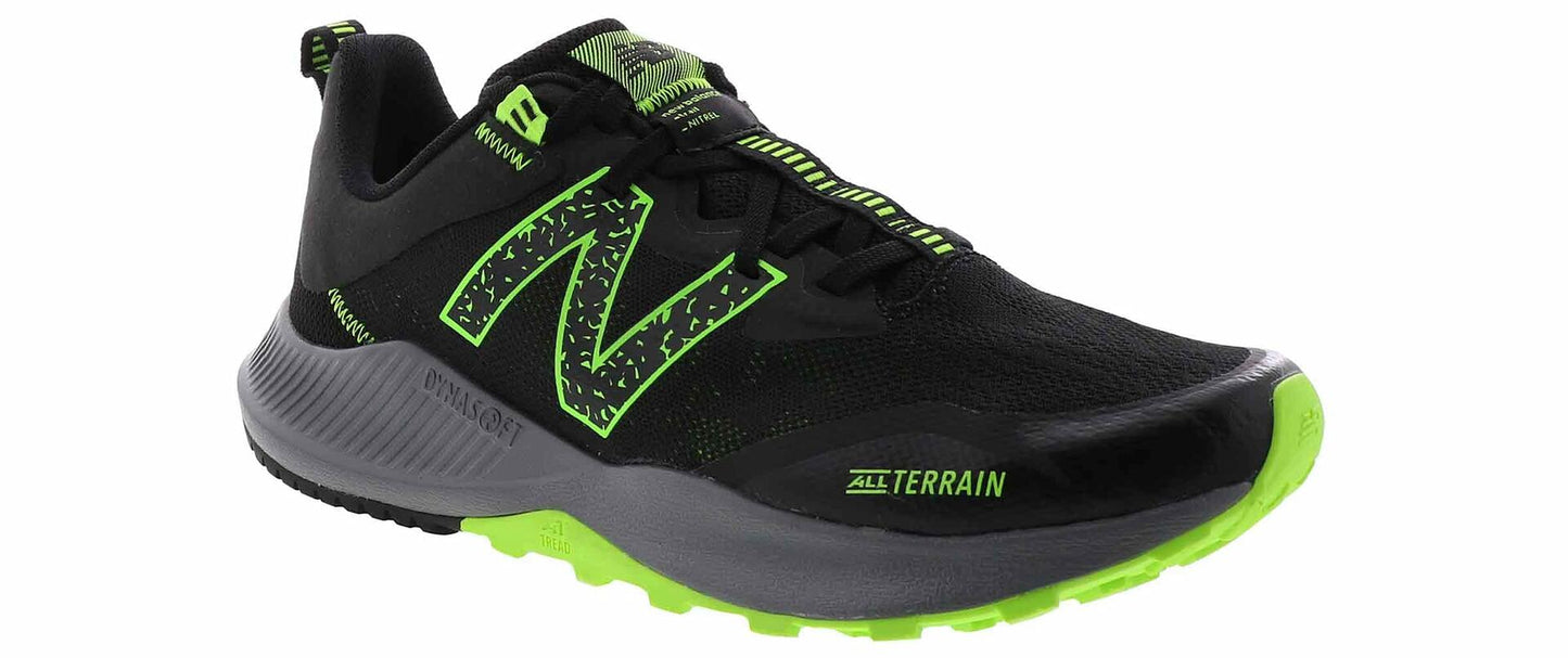 New Balance Men's Nitrel V4 Black/Lime Running Shoe 13 XW US