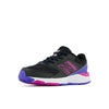 New Balance Kid's 680 V6 Lace-up Running Shoe, Black/Magenta Pop/Aura, 4 Wide Big Kid