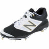 New Balance Men's L4040V3 Cleat Baseball Shoe (11.5 D(M) US, Black/White)