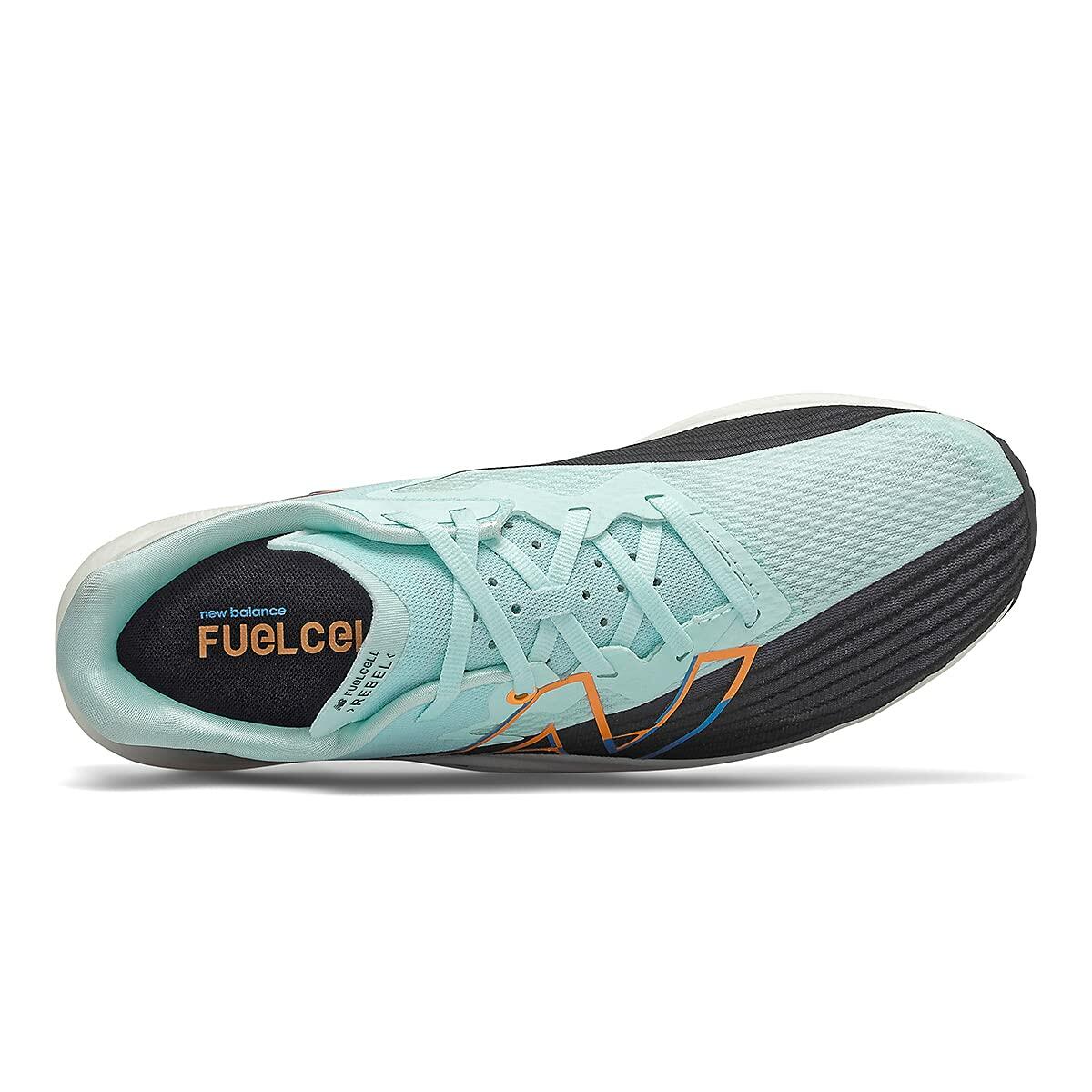 New Balance Men's FuelCell Rebel v2, Size: 8.5 Width: 2E Color: Black/Pale Blue Chill
