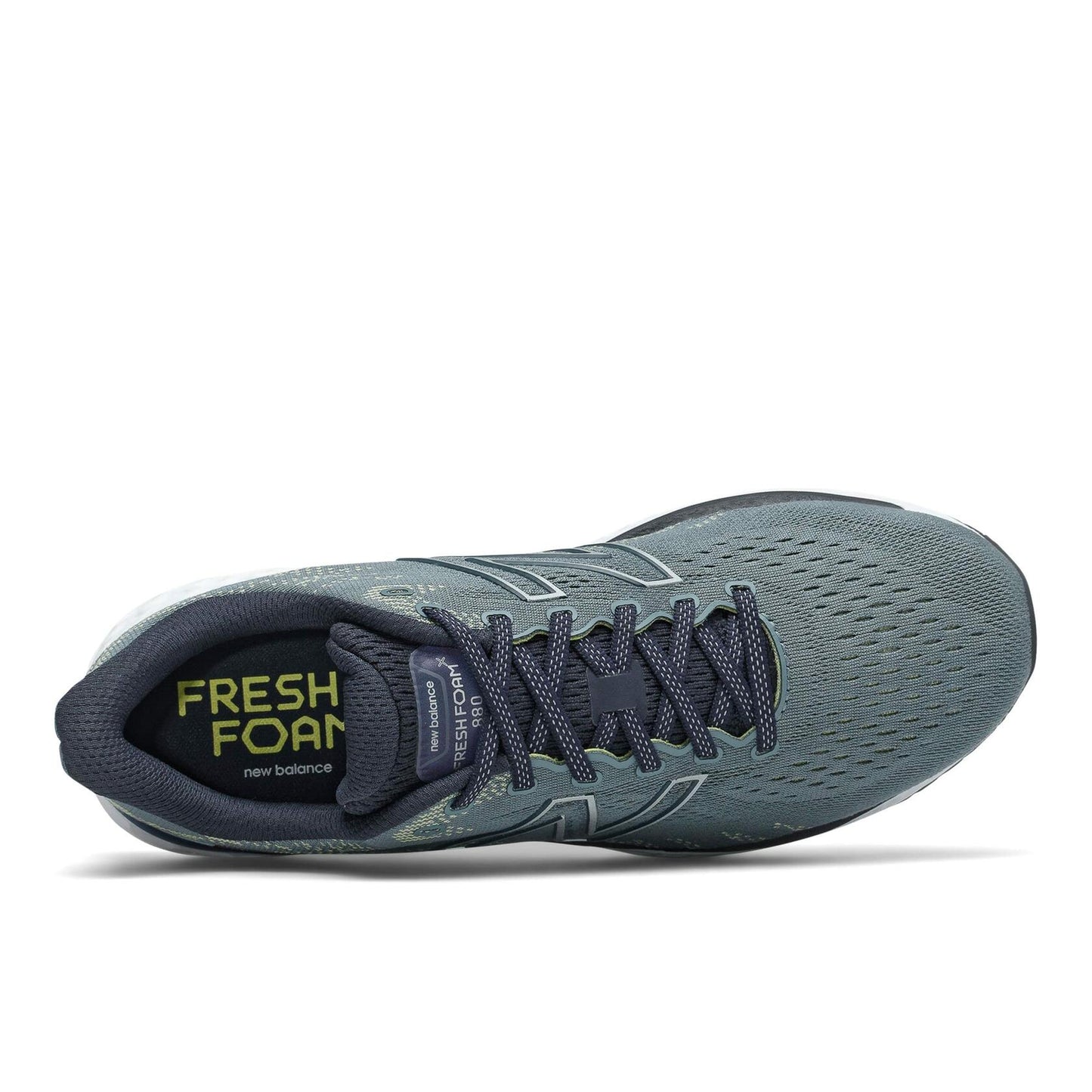New Balance Men's Fresh Foam 880v11 Running Shoe, Grey/Yellow, 14 Narrow