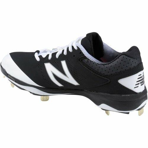 New Balance Men's L4040V3 Cleat Baseball Shoe (11.5 D(M) US, Black/White)