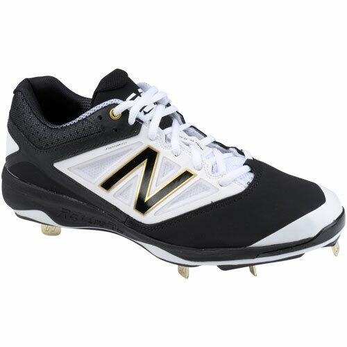 New Balance Men's L4040V3 Cleat Baseball Shoe (11.5 D(M) US, Black/White)
