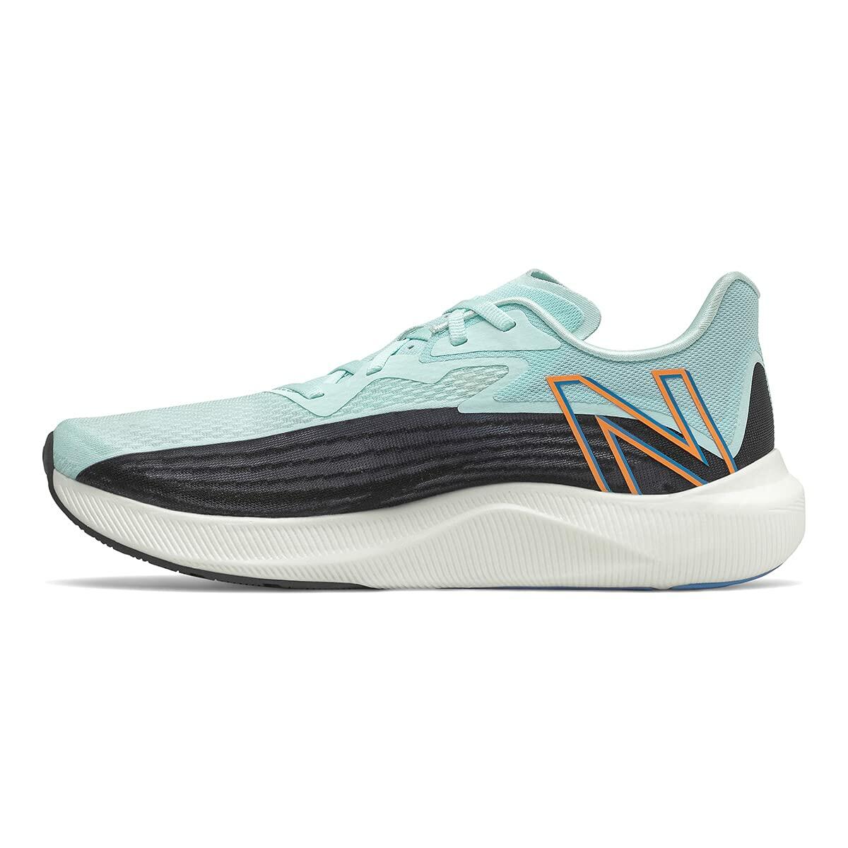 New Balance Men's FuelCell Rebel v2, Size: 8.5 Width: 2E Color: Black/Pale Blue Chill