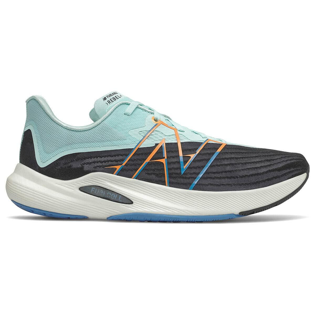 New Balance Men's FuelCell Rebel v2, Size: 8.5 Width: 2E Color: Black/Pale Blue Chill
