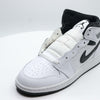 NIKE Air Jordan 1 Mid Big Kids' Shoes (DQ8423-132, White/Black-White-Black) Size 5
