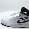 NIKE Air Jordan 1 Mid Big Kids' Shoes (DQ8423-132, White/Black-White-Black) Size 5